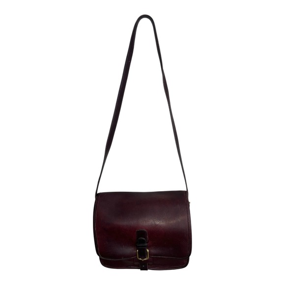 Vintage 70's Cashin Coach Saddle Pouch 0376 Shoulder Bag Mahogany Leather NYC - Picture 1 of 15